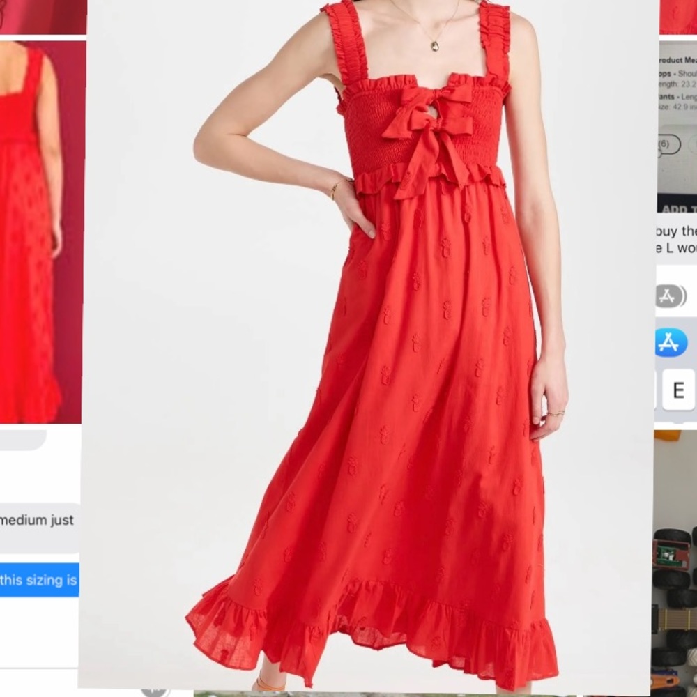 Farm Rio Red 3D Pineapple Dress